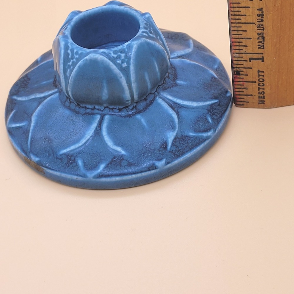 Rookwood Pottery Blue Lily Pad Candlestick Holders #2311 Pair c.1923 MINT‎ - Picture 13 of 13